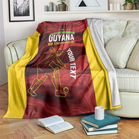 Custom Guyana Cricket Blanket Go Amazon Warriors Marble Pattern - Wonder Print Shop