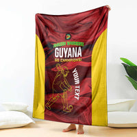 Custom Guyana Cricket Blanket Go Amazon Warriors Marble Pattern - Wonder Print Shop