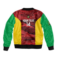Custom Guyana Cricket Bomber Jacket Go Amazon Warriors Marble Pattern - Wonder Print Shop