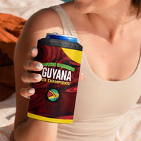 Custom Guyana Cricket 4 in 1 Can Cooler Tumbler Go Amazon Warriors Marble Pattern - Wonder Print Shop