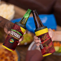 Custom Guyana Cricket 4 in 1 Can Cooler Tumbler Go Amazon Warriors Marble Pattern - Wonder Print Shop