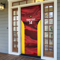 Custom Guyana Cricket Door Cover Go Amazon Warriors Marble Pattern - Wonder Print Shop