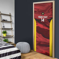 Custom Guyana Cricket Door Cover Go Amazon Warriors Marble Pattern - Wonder Print Shop