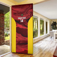 Custom Guyana Cricket Door Cover Go Amazon Warriors Marble Pattern - Wonder Print Shop