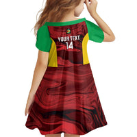 Custom Guyana Cricket Family Matching Tank Maxi Dress and Hawaiian Shirt Go Amazon Warriors Marble Pattern - Wonder Print Shop