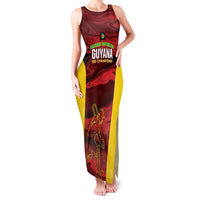 Custom Guyana Cricket Family Matching Tank Maxi Dress and Hawaiian Shirt Go Amazon Warriors Marble Pattern - Wonder Print Shop