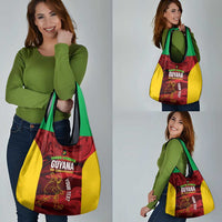 Custom Guyana Cricket Grocery Bag Go Amazon Warriors Marble Pattern - Wonder Print Shop