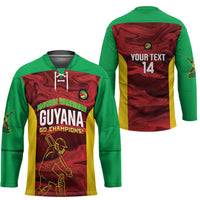 Custom Guyana Cricket Hockey Jersey Go Amazon Warriors Marble Pattern - Wonder Print Shop