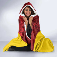 Custom Guyana Cricket Hooded Blanket Go Amazon Warriors Marble Pattern - Wonder Print Shop