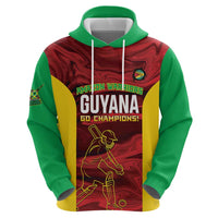Custom Guyana Cricket Hoodie Go Amazon Warriors Marble Pattern - Wonder Print Shop