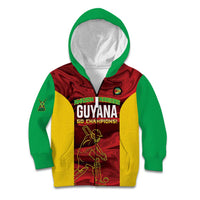 Custom Guyana Cricket Kid Hoodie Go Amazon Warriors Marble Pattern - Wonder Print Shop