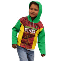 Custom Guyana Cricket Kid Hoodie Go Amazon Warriors Marble Pattern - Wonder Print Shop