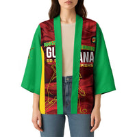 Custom Guyana Cricket Kimono Go Amazon Warriors Marble Pattern - Wonder Print Shop