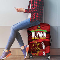 Custom Guyana Cricket Luggage Cover Go Amazon Warriors Marble Pattern - Wonder Print Shop