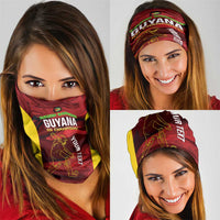 Custom Guyana Cricket Neck Gaiter Go Amazon Warriors Marble Pattern - Wonder Print Shop