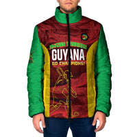 Custom Guyana Cricket Padded Jacket Go Amazon Warriors Marble Pattern - Wonder Print Shop