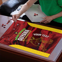 Custom Guyana Cricket Puzzle Go Amazon Warriors Marble Pattern - Wonder Print Shop