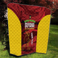 Custom Guyana Cricket Quilt Go Amazon Warriors Marble Pattern - Wonder Print Shop