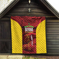 Custom Guyana Cricket Quilt Go Amazon Warriors Marble Pattern - Wonder Print Shop