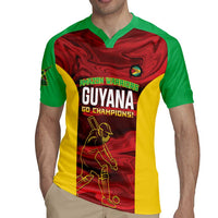 Custom Guyana Cricket Rugby Jersey Go Amazon Warriors Marble Pattern - Wonder Print Shop