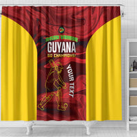 Custom Guyana Cricket Shower Curtain Go Amazon Warriors Marble Pattern - Wonder Print Shop