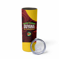 Custom Guyana Cricket Skinny Tumbler Go Amazon Warriors Marble Pattern - Wonder Print Shop
