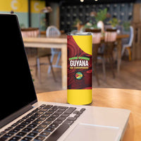 Custom Guyana Cricket Skinny Tumbler Go Amazon Warriors Marble Pattern - Wonder Print Shop