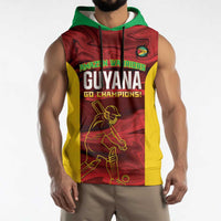 Custom Guyana Cricket Sleeveless Hoodie Go Amazon Warriors Marble Pattern - Wonder Print Shop