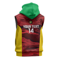 Custom Guyana Cricket Sleeveless Zip Hoodie Go Amazon Warriors Marble Pattern - Wonder Print Shop
