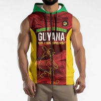 Custom Guyana Cricket Sleeveless Zip Hoodie Go Amazon Warriors Marble Pattern - Wonder Print Shop