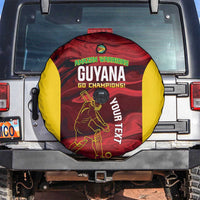 Custom Guyana Cricket Spare Tire Cover Go Amazon Warriors Marble Pattern - Wonder Print Shop