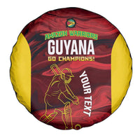Custom Guyana Cricket Spare Tire Cover Go Amazon Warriors Marble Pattern - Wonder Print Shop