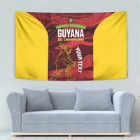 Custom Guyana Cricket Tapestry Go Amazon Warriors Marble Pattern - Wonder Print Shop