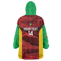 Custom Guyana Cricket Wearable Blanket Hoodie Go Amazon Warriors Marble Pattern - Wonder Print Shop