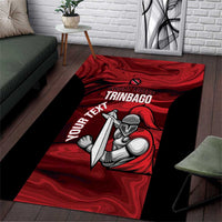Custom Trinbago Cricket Area Rug Go Knight Riders Marble Pattern - Wonder Print Shop