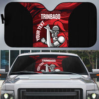 Custom Trinbago Cricket Auto Sun Shade Go Knight Riders Marble Pattern - Wonder Print Shop