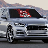 Custom Trinbago Cricket Auto Sun Shade Go Knight Riders Marble Pattern - Wonder Print Shop