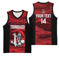 Custom Trinbago Cricket Basketball Jersey Go Knight Riders Marble Pattern - Wonder Print Shop