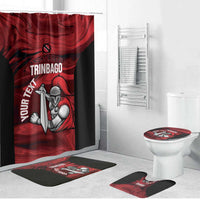 Custom Trinbago Cricket Bathroom Set Go Knight Riders Marble Pattern - Wonder Print Shop
