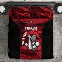 Custom Trinbago Cricket Bedding Set Go Knight Riders Marble Pattern - Wonder Print Shop