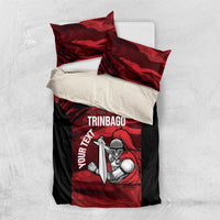 Custom Trinbago Cricket Bedding Set Go Knight Riders Marble Pattern - Wonder Print Shop
