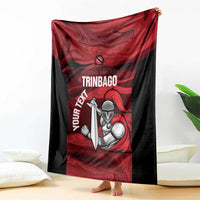 Custom Trinbago Cricket Blanket Go Knight Riders Marble Pattern - Wonder Print Shop