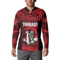 Custom Trinbago Cricket Button Sweatshirt Go Knight Riders Marble Pattern - Wonder Print Shop