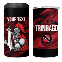 Custom Trinbago Cricket 4 in 1 Can Cooler Tumbler Go Knight Riders Marble Pattern - Wonder Print Shop