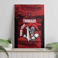 Custom Trinbago Cricket Canvas Wall Art Go Knight Riders Marble Pattern - Wonder Print Shop