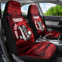 Custom Trinbago Cricket Car Seat Cover Go Knight Riders Marble Pattern - Wonder Print Shop