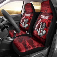 Custom Trinbago Cricket Car Seat Cover Go Knight Riders Marble Pattern - Wonder Print Shop