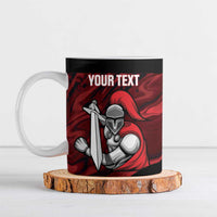 Custom Trinbago Cricket Ceramic Mug Go Knight Riders Marble Pattern - Wonder Print Shop