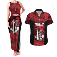 Custom Trinbago Cricket Couples Matching Tank Maxi Dress and Hawaiian Shirt Go Knight Riders Marble Pattern - Wonder Print Shop
