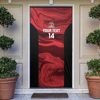 Custom Trinbago Cricket Door Cover Go Knight Riders Marble Pattern - Wonder Print Shop